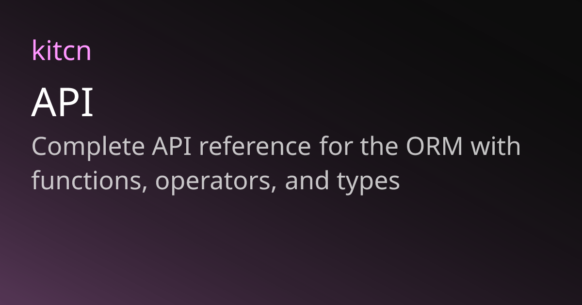 API